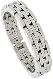 8 1/2 in. Gent's Surgical Steel Bar Bracelet, 5/8 in. (15 mm) wide