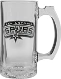San Antonio Spurs Beer Mug: 3D Logo Glass Tankard