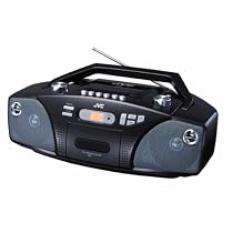 JVC RC-EZ31 Portable Boombox with CD Player, Cassette Deck, and AM/FM Tuner