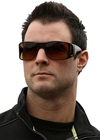 Wraparound Sunglasses (Unisex) Amber Lens
