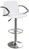 White & Chrome Swivel Bar Kitchen Breakfast Stools Chair 061