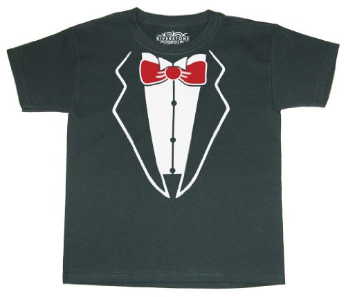 Youth/Kids Tuxedo (Red Tie Tux) Short Sleeve Youth & Toddler T-Shirt (Assorted Colors & Sizes)
