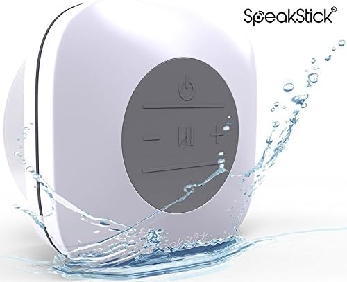 SpeakStick Classic Waterproof Bluetooth Shower Speaker With 2016 Design - White