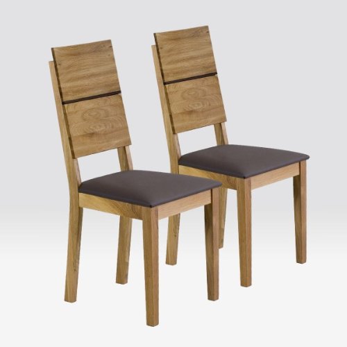 Stühle aus Eiche, 2 Stück, Holzstühle, Esszimmerstühle, Richard, geölt