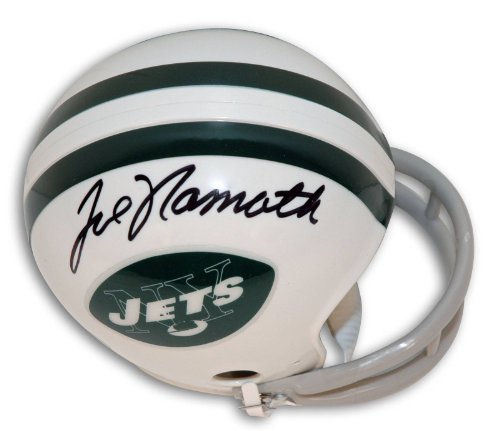 Joe Namath Autographed New York Jets Throwback Mini Helmet