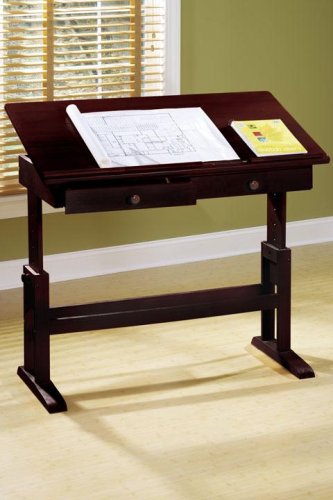 Multi-use Table Two-drawer Dark Cherry