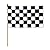 Beistle 50982 12-Pack Checkered Rayon Flags, 4 by 6-Inch