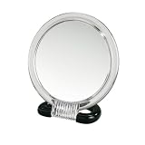 Produkt-Bild: Wenko 3659010100 Kosmetik-Stand- und Handspiegel - 100% und 300%, Kunststoff, &Oslash; 12.5 cm Spiegel, 15.5 x 17 x 7.5 cm