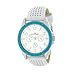 AK Anne Klein Women's 109657TQWT Silver-Tone Turquoise Plastic Bezel and White Leather Strap Watch,AK Anne Klein,109657TQWT,B004UPZKHY