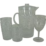 Set of 4 Le Cadeaux Break Resistant Drinkware Highball or Ice Tea Glasses, Clear