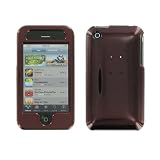 PCMICROSTORE Brand Apple iPhone 3G (Burgundy) Solid Snap-On Case Cover with Screen Protector & Belt Clip (Apple 3G iPhone NOT Included)