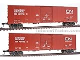 Life-Like Proto-1000 HO Scale RTR NSC Newsprint 50` Box Car 2-Pack - CN Web Site #401732/401748