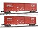 Life-Like Proto-1000 HO Scale RTR NSC Newsprint 50' Box Car 2-Pack - CN Web Site #401732/401748
