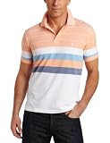 Nautica Men's Slim Fit Stripe Ox Shirt, Suncoast Orange, Large