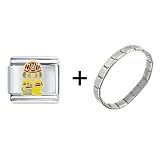Pugster Cute Little Firefighter Italian Charm Bracelet
