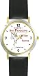 Habit 1 - Be Proactive (Spanish Text) - DELUXE TWO-TONE WATCH from THE 7 HABITS - WATCH COLLECTION BY WATCHBUDDY&reg; - Arabic Numbers - Black Leather Strap-Size-Children's Size-Small ( Boy's Size & Girl's Size )