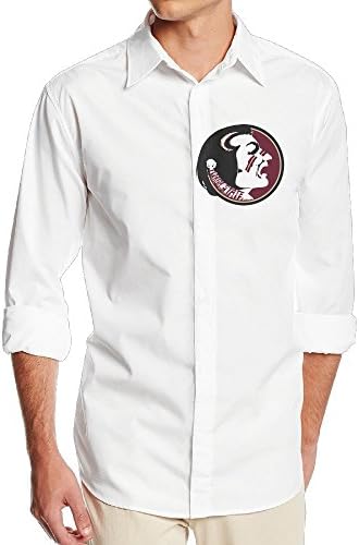 TLK Men's Cool Florida State Seminoles Long Sleeve Dress Shirt Size S White