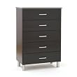 South Shore 3127035 Cosmos Collection 5 Drawer Chest, Black/Charcoal