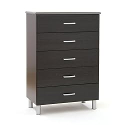 South Shore 3127035 Cosmos Collection 5 Drawer Chest, Black/Charcoal