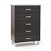 South Shore 3127035 Cosmos Collection 5 Drawer Chest, Black/Charcoal