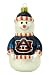 Auburn Tigers NCAA Blown Glass Snowman Ornament
