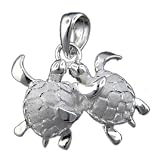 P251--Turtle Pals Pendant--Hawaiian Silver Jewelry