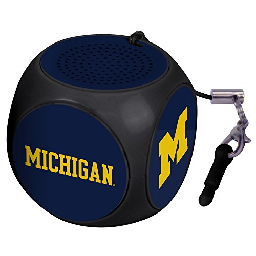 Michigan Wolverines MX-100 Cubio Mini Bluetooth Speaker Plus Selfie Remote - Black