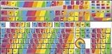Designer Computer Keyboard Stickers: Rainbow