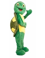Forum Deluxe Plush Turtle Mascot Costume, Green, One Size