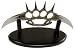 Double Blade Brass Knuckle Style Knife with Stand