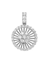 White Gold 0.6 CTW Color G-H SI2-SI3 Diamond and 0.47 CTW Color G-H SI2-SI3 Diamond Women Pendant. Length 25 mm. Total Item weight 3.1 g.