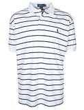 Ralph Lauren - Polo à rayures fines hommes - Blanc / Blanc