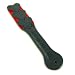 Tripple Black Hearts Cut-Out Leather Paddle Red Slapper