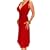 Blue Banana Red Grecian Slinky Dress
