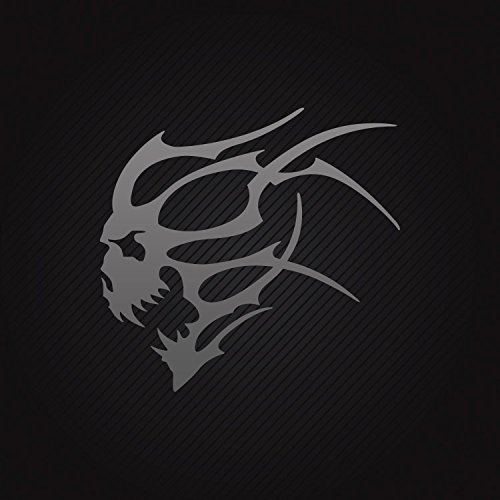 Sticker Flames Skull Weatherproof Motorbikes Activity Permanent Sail Dark_Gray (20 X 18.9 In)