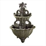 2 Tier Garden Fountain - Pineapple Motif in Verdigris Patina