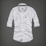 Abercrombie & Fitch アバクロ レディース 長袖シャツ [ホワイト/ボタンダウン] 並行輸入品