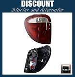 This Is A Brand New Aftermarket Tail Light Rear Brake Light Lamp Taillight Taillamp That Fits A 01 02 03 2001 2002 2003 Dodge Caravan Grand Caravan Chrysler Town & Country Voyager Driver Side LH Left Hand DOT SAE Approved OE Replacement Clear Red Lens 4857601AH CH2800140