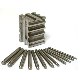 Dapping Punches 12 Pieces & Steel Block Tool