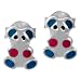 Sterling Silver Child Teddy Bear Earrings