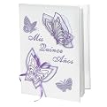 Satin Valeria Version Spanish Bible with Butterfly Cover - Lavender