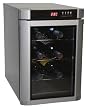 Haier HVUE06ABS 6-Bottle Capacity Wine Cellar, Black and Silver