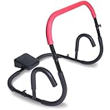 Physionics Ab Trainer (Red) Gym Fitness Abdominal Exercise Roller Crunch Workout