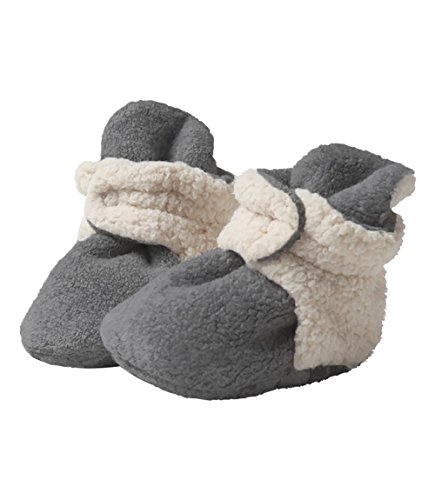 Zutano Newborn Cozie Furry Lined Booties Gray Gray 3 Months