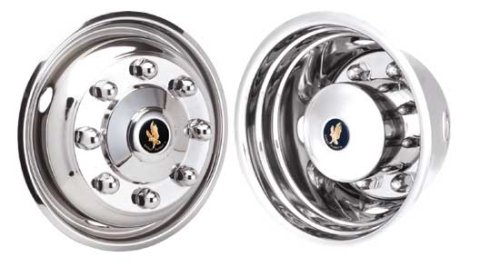 19.5 Stainless Steel Wheel Simulators for 1990 - 2007 International 4300 4400 4600 4700 8 Lug Accuride Wheel #28680