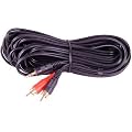 C�ble audio jack 3,5 mm contact or vers phono RCA x 2, 10 m