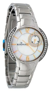Skagen #810SGX Women's Diamond Accented Stainless Steel Watch