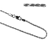 Men's Italian Diamond Cut Platinum Overlay CAREFREE Sterling Silver Rope Chain (20)