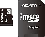 A-Data AUSDH16GCL10-RA1 16GB MicroSDHC Class 10 Flash Card with SD Adapter