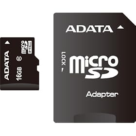 ADATA 16 GB Micro SDHC Card Class 10 with SD Adaptor AUSDH16GCL10-RA1